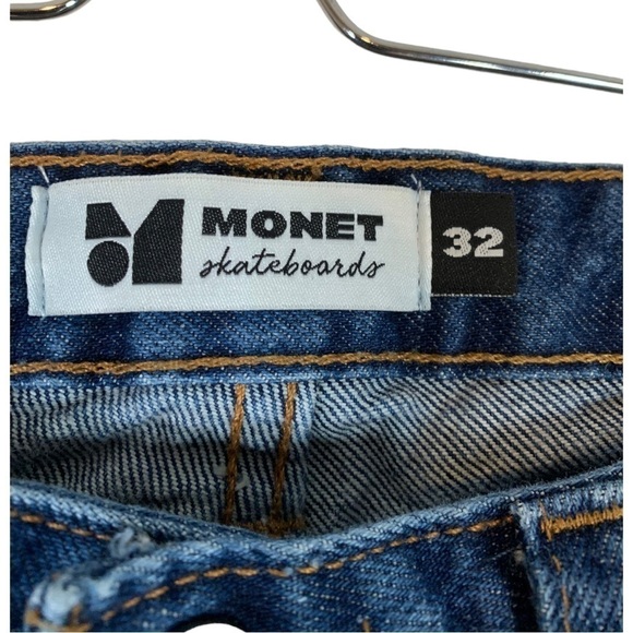 Monet Skateboards Baggy Wide Leg Jeans Size 32 - Picture 9 of 9